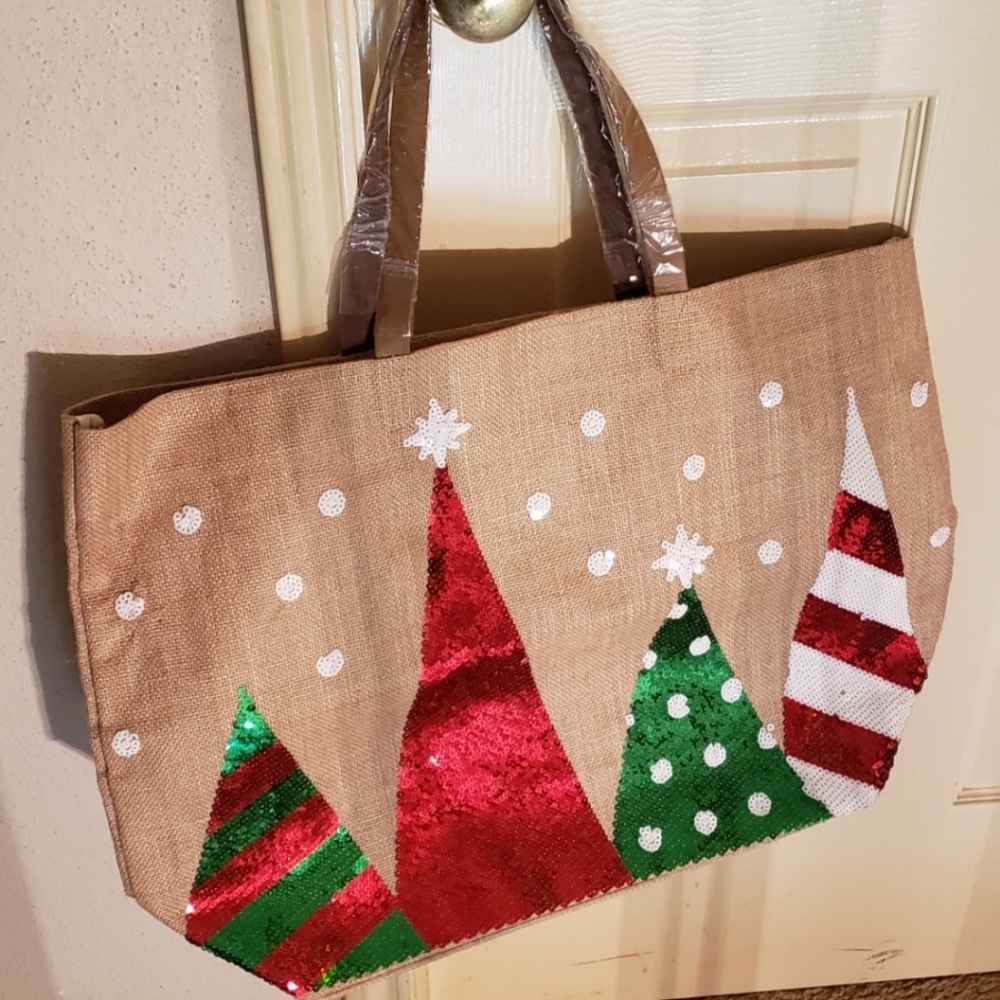 Mud Pie "Dazzle" Large Jute Tote Bag